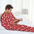 thumbnail image 6 of Picia Cartoon Lobster Pattern Men’s Long-Sleeve Sleepwear Set - Soft 2-Piece Loungewear with Pockets, Comfy PJs for Relaxing Nights-X-Large, 6 of 7