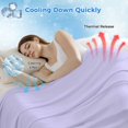 thumbnail image 3 of Ombre White Cooling Blanket, Lightweight Breathable Summer Throw Blanket with Double Sided Cold Effect, Romatic Purple Art Picnic Beach Blankets Bed Sheet for Hot Sleepers 30"x40", 3 of 8