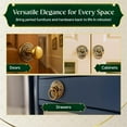 thumbnail image 6 of Pair of Victorian Rosette Antique Brass Kitchen Cabinet Door Knob Rosette 2.5" Dia. Round Escutcheon Back Plate Tarnish Resistant Rose Covers Renovators Supply Pack of 4, 6 of 14