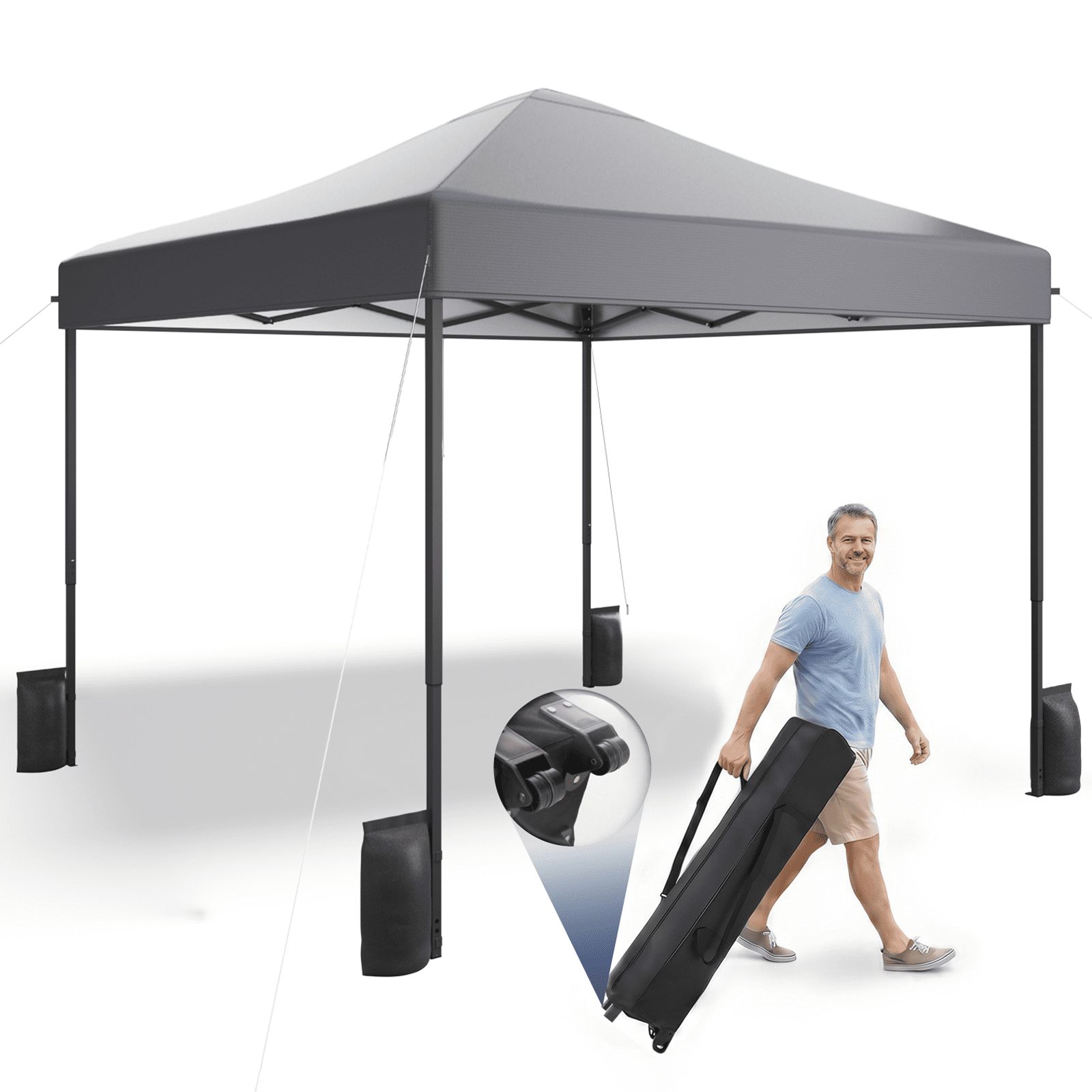 売却予約済みColeman POP UP SHELTER Coleman Sun Shelter 10x10 Canopy with Sunwall UV Protection Gray