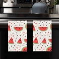 thumbnail image 4 of Eveokoki Fruit Kitchen Towels Dish Towels, 16 x 24 Inch Watermelons Ultra Absorbent Drying Cloth Tea Towels for Cooking Baking Set of 2, 4 of 5