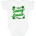 thumbnail image 3 of Inktastic Sassy Lassy with Green 4 Leaf Clovers Boys or Girls Baby Bodysuit, 3 of 5
