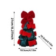 thumbnail image 3 of Kmonabie Mini Tabletop Christmas Tree Decor, Velvet Small Bow Tree Ornament Centerpiece, Holiday Desktop Decoration for Home Bedroom Fireplace Party, 3 of 7