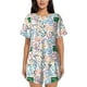 thumbnail image 1 of Fotbe Back To School Conjunto de Pijama Estampado para Mujer, 2 Piezas, Ropa de Dormir con Camiseta de Manga Corta y Shorts Suaves-X-Large, 1 of 6