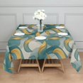 thumbnail image 3 of Teal Gold Marble Pattern Square Tablecloth,Waterproof Square Table Cover,Wipeable Spillproof Washable Table Cover for Home Kitchen Party Decor 52"x52"(132x132cm), 3 of 6