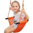 thumbnail image 3 of Columpio para niños hecho a mano para interiores con cuerda ajustable Asiento de columpio de árbol para exteriores para patio trasero, columpio infantil para patio de juegos para exteriores, 3 of 5