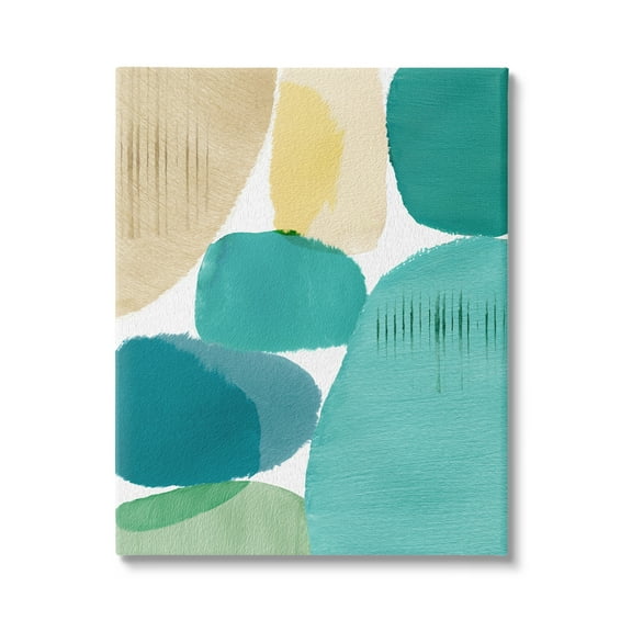 Stupell Industries Contemporary Circles Painting Abstract Painting Gallery Wrapped Canvas Art Print Wall Art, 16 x 20