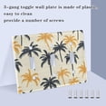 thumbnail image 3 of Yayeee Toggle Light Switch Wall Plate 2-Gang 4.56"x4.48" Decorative Outlet Cover, Black Palm Trees Pattern, 3 of 7