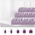 thumbnail image 4 of Bestier 3" Queen Soft Cooling Gel Infused Memory Foam Mattress Topper, Egg Crate Lavender Bed Topper for Back Pain Relief, Pressure Relief, 4 of 6