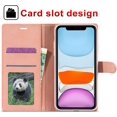 thumbnail image 4 of Case for iPhone 11 6.1 inch, Vintage Wallet Folio Flip Cover Full Coverage Premium Leather Case with Magnetic Closure Kickstand Card Slots - Rose Gold, 4 of 13