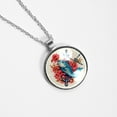 thumbnail image 4 of Fish Circular Glass Pendant Necklace - Women's Statement Necklaces, 4 of 5