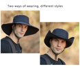 thumbnail image 5 of Sombrero de sol para hombre Protección UV 12CM Sombrero de safari de ala ancha Sombrero de pescador al aire libre de verano Sombrero de arbusto Sombrero de jardín Sombrero de arbusto Sombrer JFHHH pequeña, 5 of 5