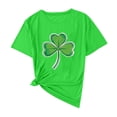 thumbnail image 5 of ShiShine Casual Round Neck Graphic Tees for Women St. Patrick's Day Printed Short Sleeve Holiday T-Shirt Tops, 5 of 5