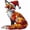 Fox, variant on Monkey Acrylic Christmas Ornament Stained Glass Stlye 4 Inch Holiday Xmas Hanging Tree Decoration for Animal Lovers