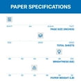 thumbnail image 3 of Hammermill Premium Laser Printer Paper, 8.5" x 11", Letter Size - 5 Ream, 2,500 Sheets, White, 3 of 9