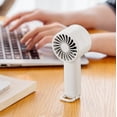 thumbnail image 4 of White Handheld Turbo Fan Usb Rechargeable Desktop Mini Fan Personal Cooling Portable Camping Fan With Strong Airflow 3 Rates For Outdoor Travel Office, 4 of 7
