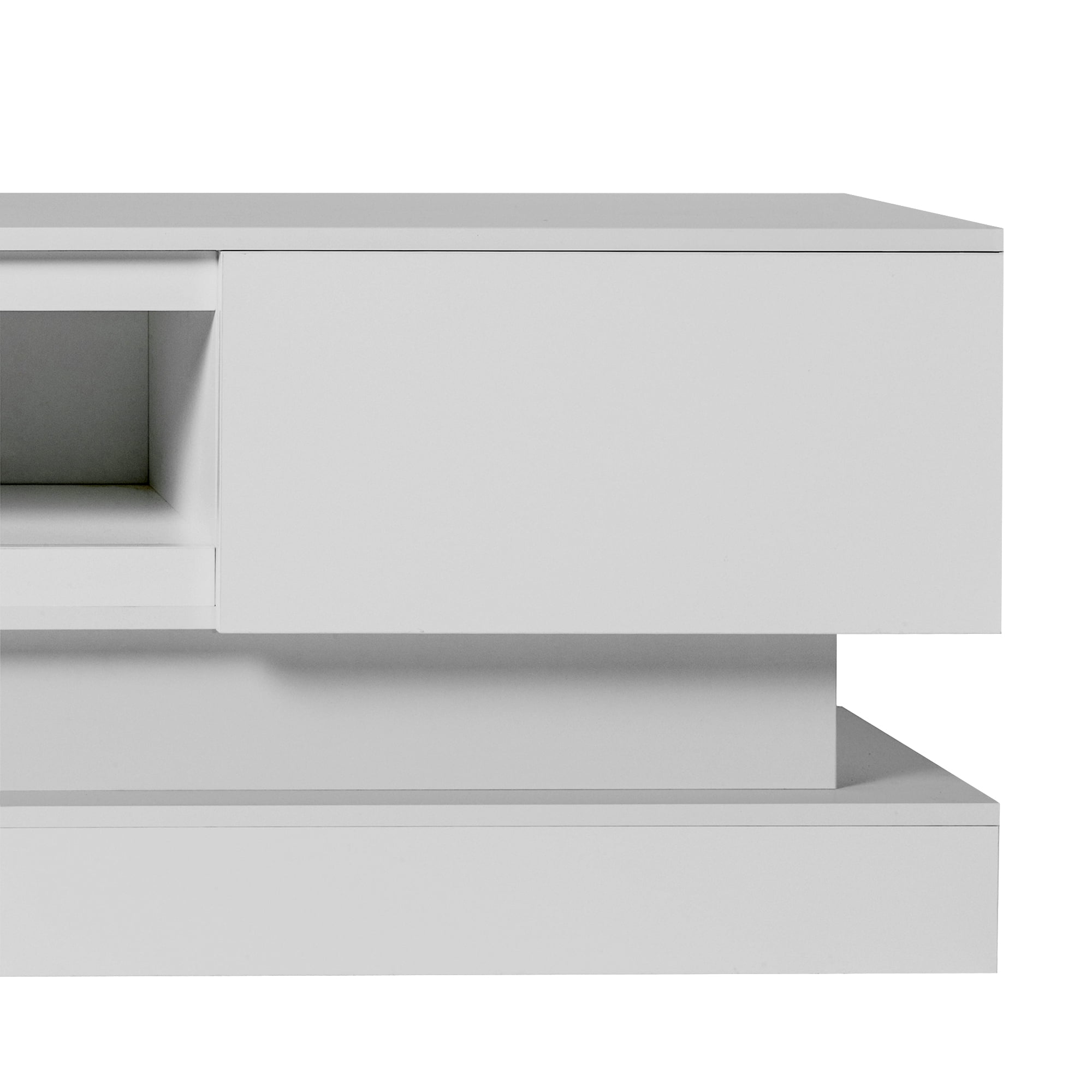 Modern TV Stand with LED Lights for TVs up to 65 inch,White