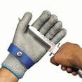 thumbnail image 3 of Cutlery-Pro Mesh Level-9 Safety Cut-Resistant Kitchen Glove, Cat Cora Approved, Stainless Steel, Medium, 1-Glove, 3 of 4