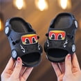 thumbnail image 5 of ITSAME Boys Girls LED Light Up Slippers, Comfy Anti-Slip Soft Sole Open Toe Summer Casual Fashion Slippers Black 11.5(Little Kids), 5 of 5