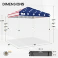 thumbnail image 4 of Eagle Peak 8 x 8 ft American flag Pop up Outdoor Canopies, Water Resistant, 4 of 9
