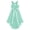 Mint Green, variant on YiZYiF Kids Girls Chiffon Lace Floral Birthday Party Dress High Low Hem Wedding Dress with Silky Sash