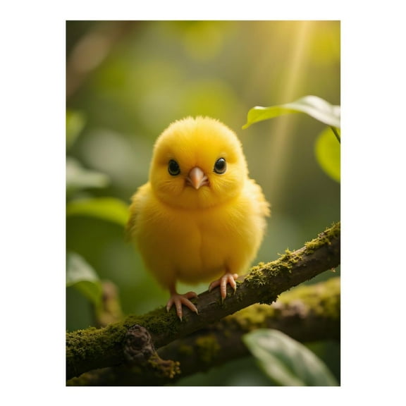 Diamond Art Kits for Adults - Small Yellow Bird Perched On Branch 5d Diamond Painting for Adults, Diamond Art for Adults Beginners, Frameless Diamond Painting Kits for Adults for Home Wall Decor