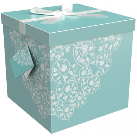 - Gift Box 12x12x12 Cassandra Collection - Easy to Assemble & Reusable - No Glue Required - Ribbon, Tissue Paper, and Gift Tag Included - EZ Gift Box by Endless Art US