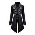 thumbnail image 1 of 2 X Hombre Medieval Tailcoat Steampunk Solapa Abrigo Gabardina Chaqueta Negro L, 1 of 7