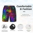 thumbnail image 5 of Gaeub Bright Universe Mens Swim Trunks Stretch Beach Shorts Quick Dry for Men Swim Shorts Swimwear with Pockets- 3X-Large, 5 of 9