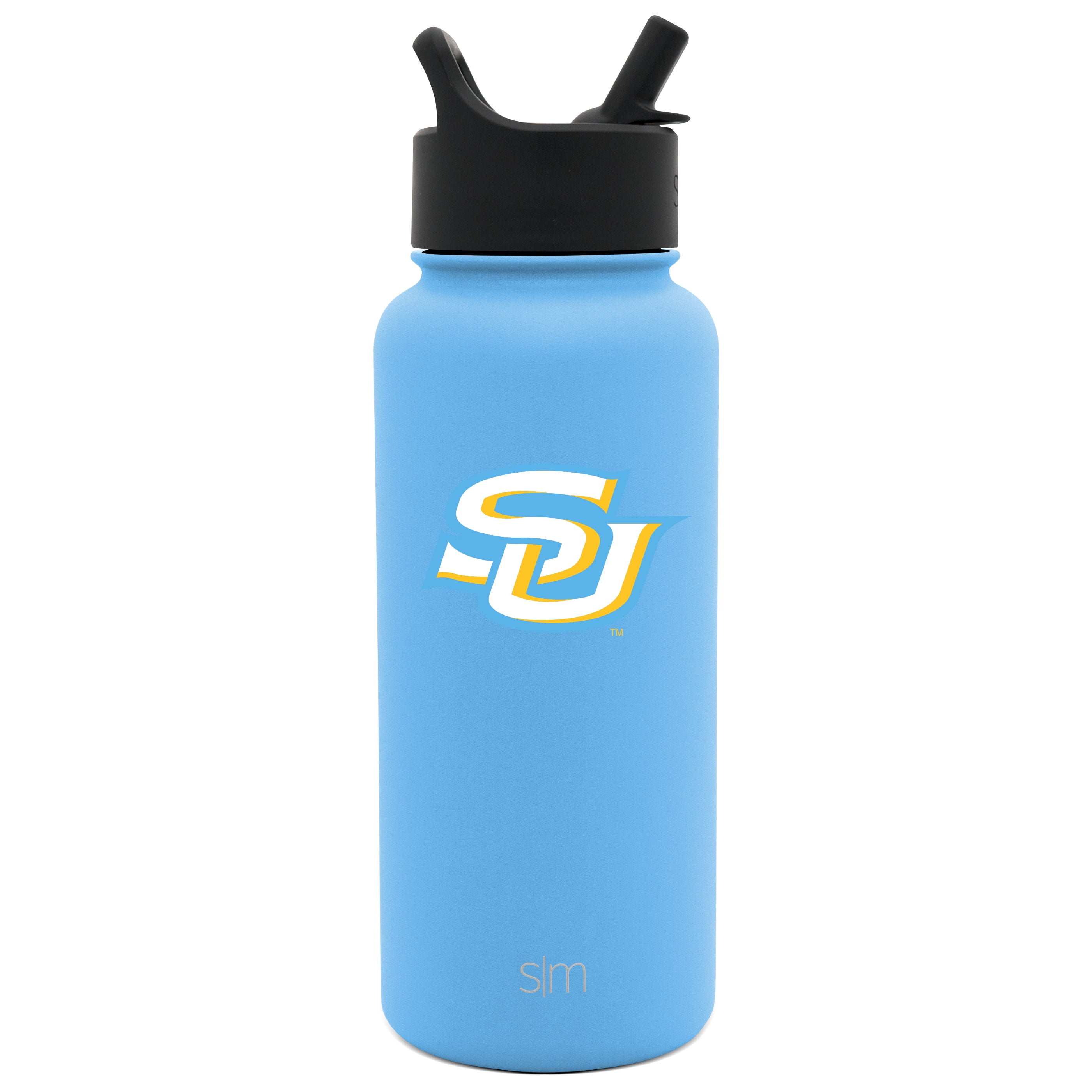 NCAA Georgia Vacuum Insulated Water Flask Travel Coffee Tumbler 18/8 Stainless Steel Simple Modern 32oz Summit Water Bottle with Straw Lid