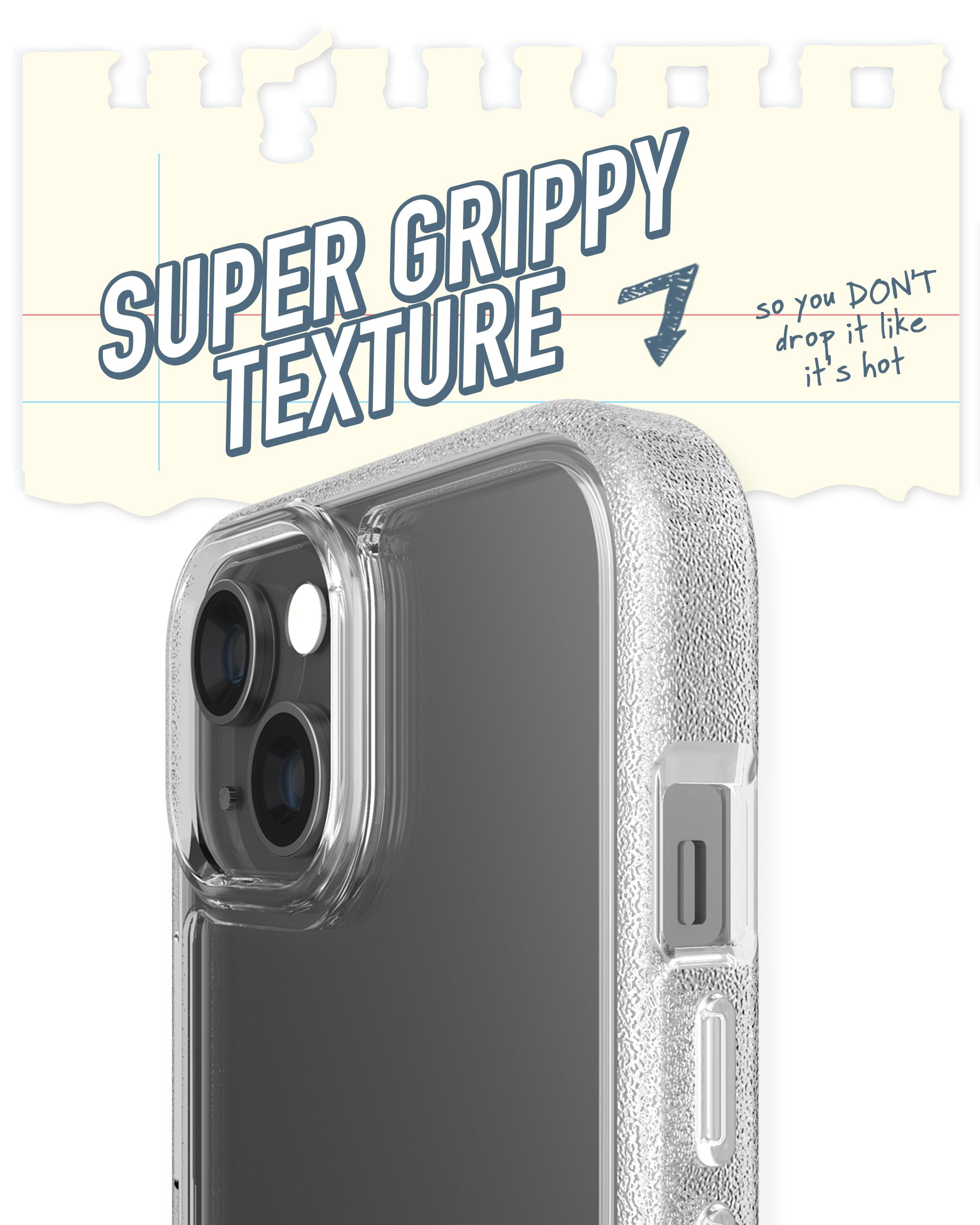 Smartish iPhone 13 Slim Case - Gripmunk Compatible with MagSafe [Lightweight + Protective] Thin Grip Cover with Microfiber Lining - Nothin' To Hide