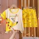 thumbnail image 1 of Pijamas de dibujos animados de Pokémon para niños y niñas, Conjunto de pijama de algodón de manga corta con pantalones cortos de Pikachu para verano, 1 of 4