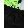 thumbnail image 6 of Haitryli Kids Boys Girls 2 Piece Basketball Football Jersey Athletic T-Shirts Tops with Sweat Shorts Fluorescent Green 3XS, 6 of 7