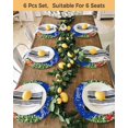 thumbnail image 4 of 13 Inch Round Placemats Set of 4, Christmas Snowman Non Slip Heat Insulation PP Table Mats, Blue Xmas Tree Elk Gifts Snowflake Washable Place Mats for Kitchen Dining Party Table Decor, 4 of 7