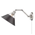 thumbnail image 5 of Yep by Golden Lighting Orwell 1-light Swing Arm Wall Lamp in Pewter and Rubbed Bronze shade, 5 of 5