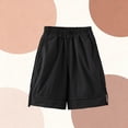 thumbnail image 5 of Piuwrlz Athletic Shorts Boys Short Pants Solid Color Single Piece Short Trousers Black Size 7-8 Years, 5 of 5