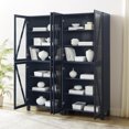 thumbnail image 5 of Crosley Furniture Cassai 2-Piece MDF Wood and Glass Storage Pantry Set in Navy, 5 of 16