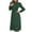 Green, variant on IROINNID Semi Formal Dress for Women Long Sleeve A-Line Dress V-Neck Printing Dress Loose Dress,Burgundy