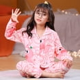 thumbnail image 4 of Children's Pajamas Anime Sanrioed Kuromi Cinnamoroll Melody Long Sleeve Kawaii Kids Spring Cotton Cartoon Parent-Child Homewear, 4 of 5