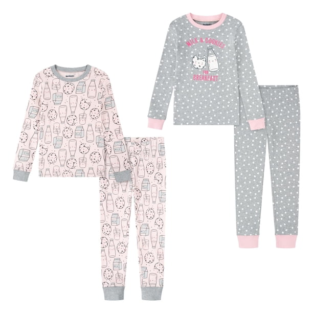Conjunto de Pijamas HUGGIES 4 Piezas de Algodón Orgánico con Mangas Largas