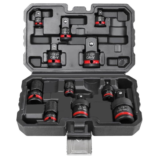 Juego de 11 adaptadores para llaves de impacto, adaptadores para taladro resistentes a impactos.