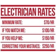 thumbnail image 2 of CafePress - Electrician Rates Humor Mugs - 11 oz Ceramic Mug - Novelty Coffee Tea Cup, 2 of 4