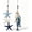 All, variant on 23.2 in × 6.7 in Lighted Coastal Wooden Starfish & Fish Hanging Decor, Mediterranean Nautical Wall Decor with Warm LED Lights for Bathroom, Porch, Beach House,All:No Lights