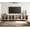 Beige, variant on 100" TV Stand, Ample Storage Cabinet with 8 Glass Doors, Wooden Entertainment Center Storage Cabinet for Living Room or Dining Room or Bedroom, Beige