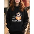 thumbnail image 2 of Spooky Cow Halloween Cow Hoodie for Men and Women, Unisex Pullover Hooded Sweatshirt, Comfortable Cotton Poly Blend, Casual Fall Seasonal Outfit, 2 of 5
