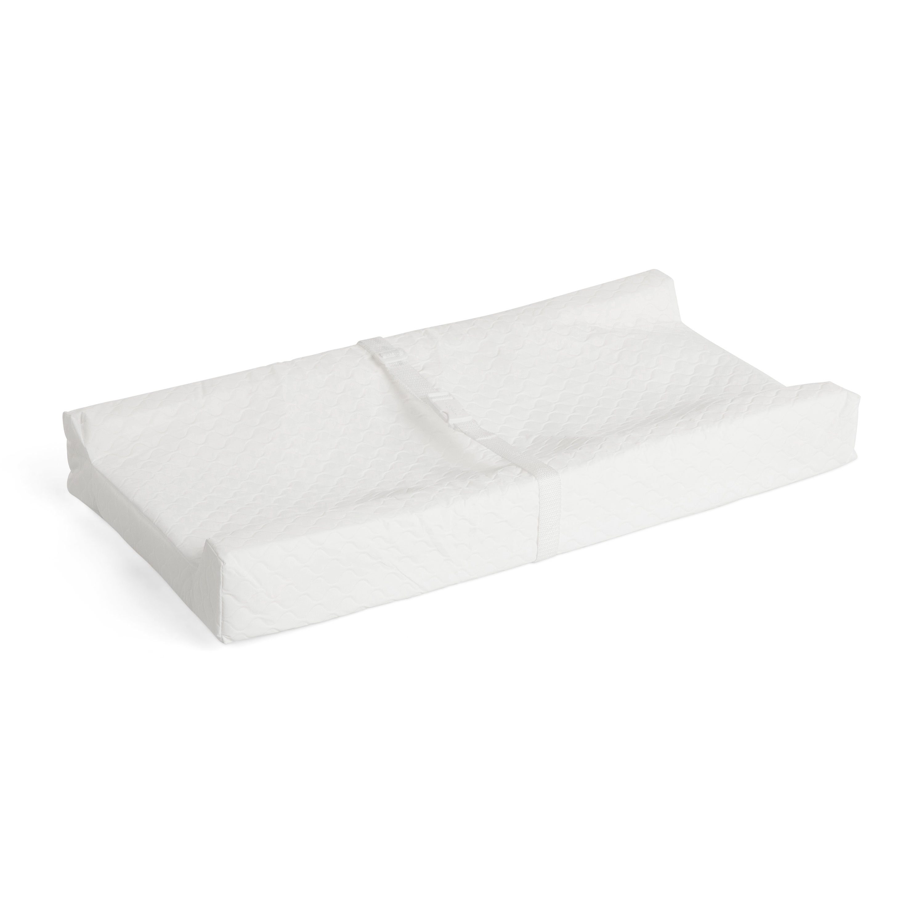 Regalo Baby Basics Infant Foam Changing Pad with Contoured Sides, Water Resistant, Safety Buckle, White