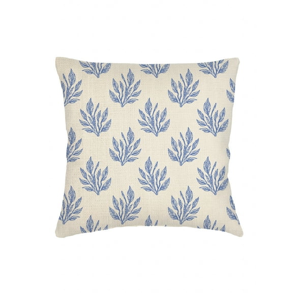 Sea Floral Linen Euro Pillow 26x26 Down