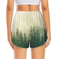 thumbnail image 4 of Vsdgher Fog Forest Print Women's Running Double Layer Shorts High Waisted with Pockets Elastic Yoga Workout Athletic Gym Sports, 4 of 8