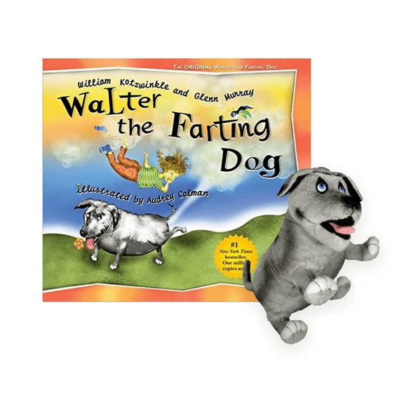 Walter the Farting Dog 8" Plush & Hardcover Book Set