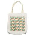 thumbnail image 1 of Fish Tote Bag, Childish Pattern with Colorful Smiling Fish and Sea Bubbles at Background, Cloth Linen Reusable Bag for Shopping Books Beach and More, 16.5" X 14", Cream, by Ambesonne, 1 of 2